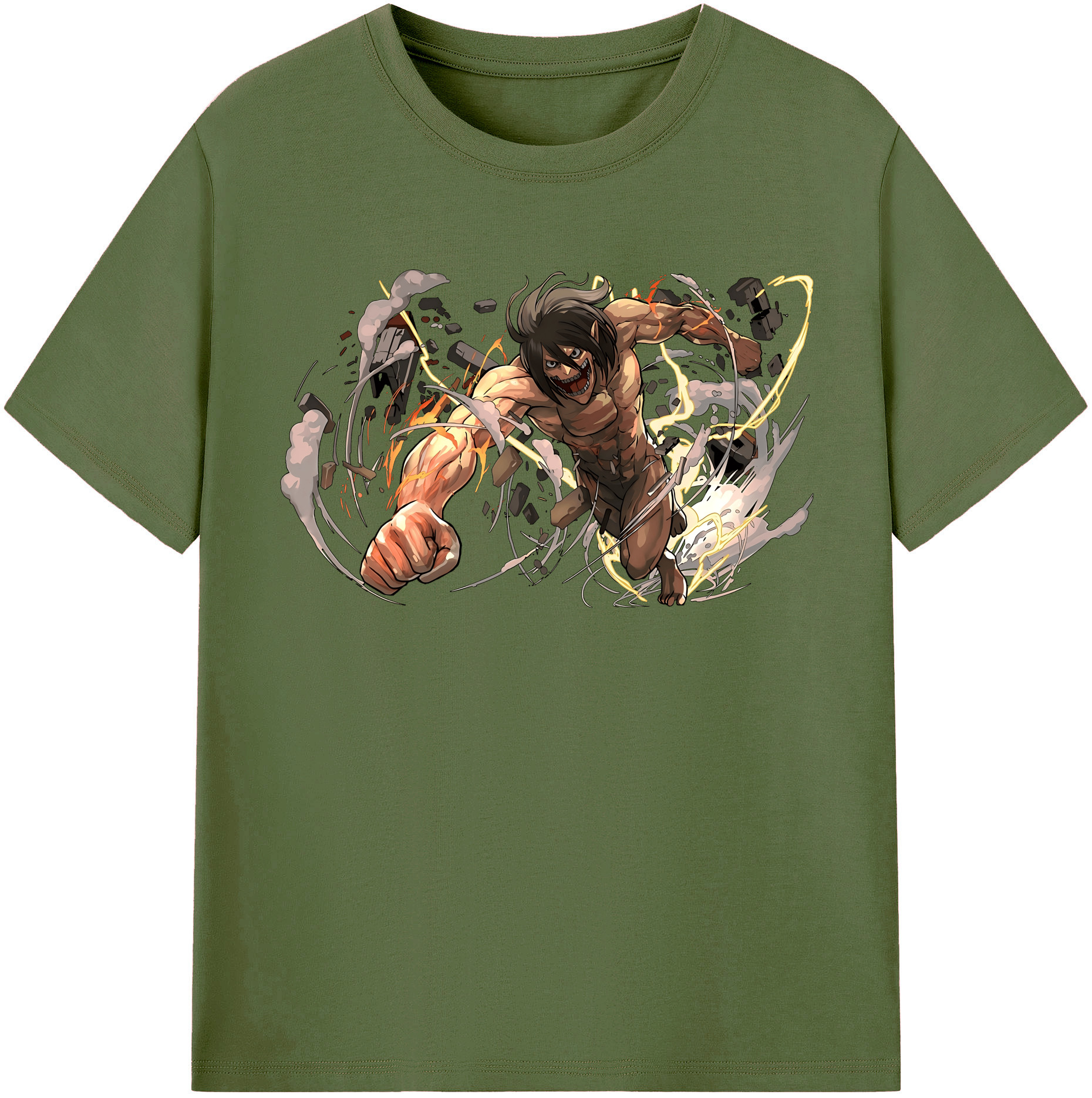 （画像用） 進撃の巨人 Attack on Titan 綿100％半袖Tシャツ（フロントプリント）